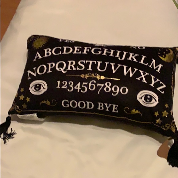 NWT THRO 12x20 Velvet Ouija Board Tassel Pillow duck feather filled - Picture 3 of 6